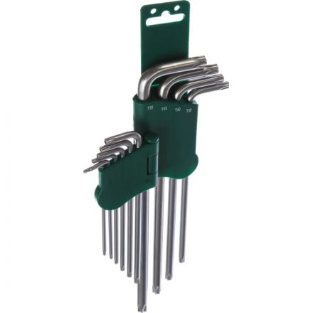 Набор ключей торцевых TORX удлиненных Т9-50, 10 предм. H08S110S Набор ключей торцевых TORX удлиненных Т9-50, 10 предм. H08S110S