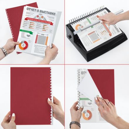 Обложки картонные для переплета, А4, КОМПЛЕКТ 100 шт., тиснение под кожу, 230 г/м2, красные, BRAUBERG, 530948 Обложки картонные для переплета, А4, КОМПЛЕКТ 100 шт., тиснение под кожу, 230 г/м2, красные, BRAUBERG, 530948