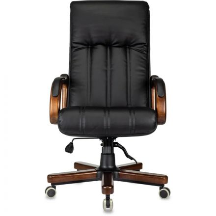 Кресло VB_ Бюрократ T-9932Walnut черный эко.кожа крестов. металл/дерево Кресло VB_ Бюрократ T-9932Walnut черный эко.кожа крестов. металл/дерево