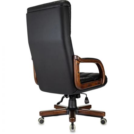 Кресло VB_ Бюрократ T-9932Walnut черный эко.кожа крестов. металл/дерево Кресло VB_ Бюрократ T-9932Walnut черный эко.кожа крестов. металл/дерево