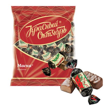 Конфеты шоколадные КРАСНЫЙ ОКТЯБРЬ "Маска", 250 г, пакет, РФ04867 Конфеты шоколадные КРАСНЫЙ ОКТЯБРЬ "Маска", 250 г, пакет, РФ04867