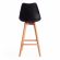 Стул барный TULIP BAR (mod. C1014H) / 1 шт. в упаковке пластик/дерево, 57 х 48 х 114 см, черный 3010/натуральный
