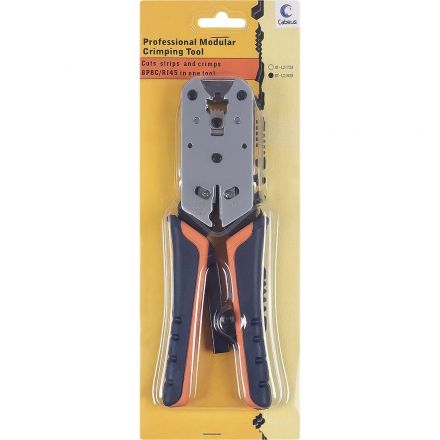 Кримпер обжимной Cabeus (HT-L2182R) для RJ-45 черный/оранжевый