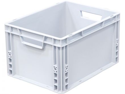 Ящик п/п 400х300х220 сплошной, усиленное дно, цв. серый Ящик п/п 400х300х220 сплошной, усиленное дно, цв. серый