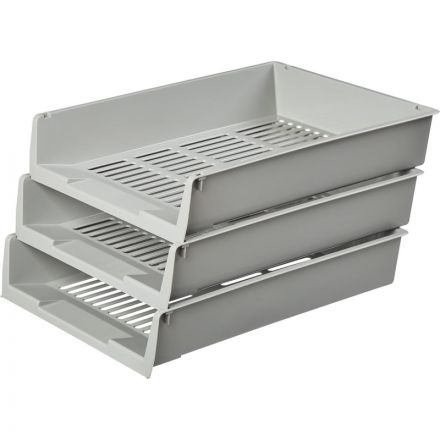 Лоток для бумаг горизонтальный Attache решетчатый серый Лоток для бумаг горизонтальный Attache решетчатый серый