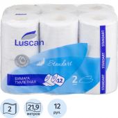 Бумага туалетная Luscan Standart 2сл бел вторичн втул 21,88м 175л 12рул/уп Бумага туалетная Luscan Standart 2сл бел вторичн втул 21,88м 175л 12рул/уп