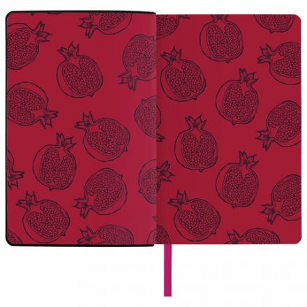 Ежедневник недатированный А5 (138х213 мм), BRAUBERG VISTA, под кожу, гибкий, 136 л., "Pomegranate", 112022