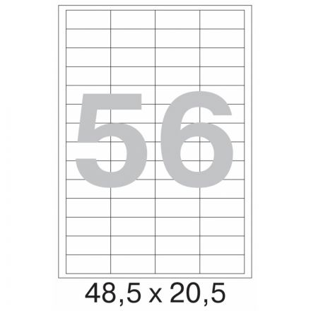 Этикетки самоклеящиеся Promega label (Комус) 48,5x20,5 мм 56 штук на листе белые (100 листов в упаковке)