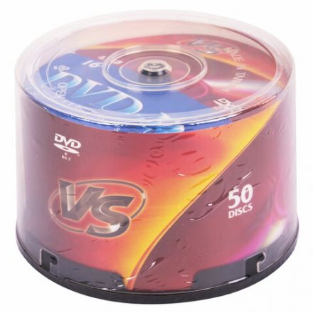 Диск DVD-R VS, 4,7 Гб, 16x, Cake Box (упаковка на шпиле), КОМПЛЕКТ 50 шт., VSDVDRCB5001 Диск DVD-R VS, 4,7 Гб, 16x, Cake Box (упаковка на шпиле), КОМПЛЕКТ 50 шт., VSDVDRCB5001
