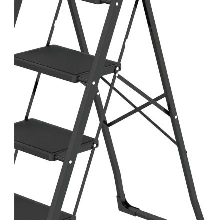 Стремянка  Jet Black 4 шир.ступ. с ковриком, сталь, Zalger, арт. 9920-4