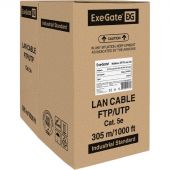 Кабель ExeGate SFTP4-C5e-CU-S24-IN-PVC-GY-305 SFTP, экран <EX281809RUS Кабель ExeGate SFTP4-C5e-CU-S24-IN-PVC-GY-305 SFTP, экран <EX281809RUS