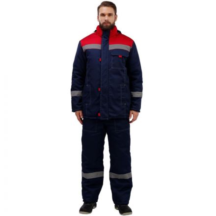 Костюм рабочий зимний мужской з31-КПК с СОП синий/красный (размер 48-50, рост 158-164) Костюм рабочий зимний мужской з31-КПК с СОП синий/красный (размер 48-50, рост 158-164)