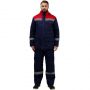 Костюм рабочий зимний мужской з31-КПК с СОП синий/красный (размер 48-50, рост 158-164)