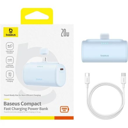 Внешний аккумулятор Baseus Compact MFI 5k mAh 20W BL (BAS-P1006830731300) Внешний аккумулятор Baseus Compact MFI 5k mAh 20W BL (BAS-P1006830731300)