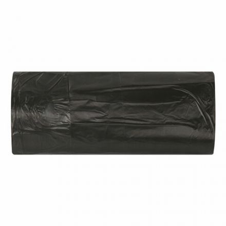 Мешки для мусора 30 л черные, в рулоне 30 шт., ПНД 7 мкм, 48х55 см, ЛЮБАША, 608089