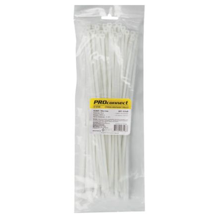 Хомуты (стяжки), нейлоновые, 3,6 мм х 300 мм, комплект 100 шт., белые, европодвес, 57-0300 Хомуты (стяжки), нейлоновые, 3,6 мм х 300 мм, комплект 100 шт., белые, европодвес, 57-0300