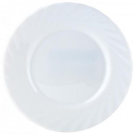 Тарелка десертная Luminarc Трианон стеклянная белая 155 мм (артикул производителя D7501)
