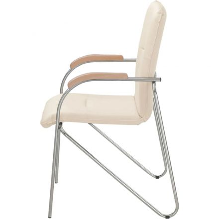 Конференц-кресло 0MX_UA_EChair SAMBA Chrome к/з бежев./бук (V-18 1.007) Конференц-кресло 0MX_UA_EChair SAMBA Chrome к/з бежев./бук (V-18 1.007)