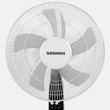 Вентилятор напольный, 3 режима, пульт ДУ, SONNEN TF-45W-40-520, d=40 см, 45 Вт, белый, 454788, FS-40-520 Вентилятор напольный, 3 режима, пульт ДУ, SONNEN TF-45W-40-520, d=40 см, 45 Вт, белый, 454788, FS-40-520