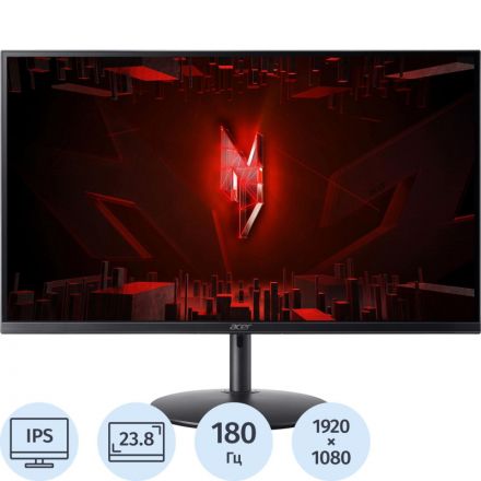 Монитор Acer (UM.QX0EE.315)23,8''/FHD/IPS/180Hz/250cd/4ms/HDMI/DP