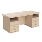 Стол руководителя двух тумбовый RSDT 188.A Бук Тиара 1800х800х750 RAUT Стол руководителя двух тумбовый RSDT 188.A Бук Тиара 1800х800х750 RAUT