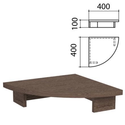 Подставка под монитор "Канц", 400х400х100 мм, цвет венге, МК01.16 Подставка под монитор "Канц", 400х400х100 мм, цвет венге, МК01.16