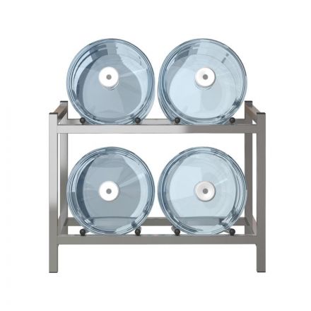 Стеллаж для воды Бомис-4Л на 4 тар металлик, 600х415х470 мм.