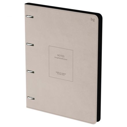 Тетрадь на кольцах А4, 120л., кожзам, BG "Моно. Бежевый", иск. кожа, тиснение Тетрадь на кольцах А4, 120л., кожзам, BG "Моно. Бежевый", иск. кожа, тиснение