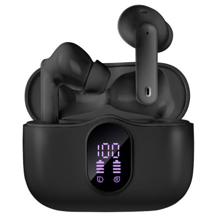 Наушники с микрофоном беспроводные Sven E-315B, TWS Bluetooth, разъем Type-C, черный Наушники с микрофоном беспроводные Sven E-315B, TWS Bluetooth, разъем Type-C, черный