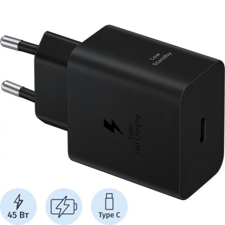 Зарядное устройство сетевое Samsung EP-T4511 45W Type-C Black + cable
