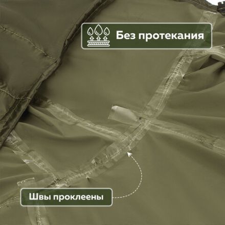 Дождевик-плащ цвета хаки на молнии многоразовый с ПВХ-покрытием, размер 52-54 (XL), рост 170-176, ГРАНДМАСТЕР, 610847 Дождевик-плащ цвета хаки на молнии многоразовый с ПВХ-покрытием, размер 52-54 (XL), рост 170-176, ГРАНДМАСТЕР, 610847