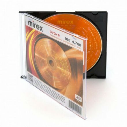 Диск DVD+R (плюс) MIREX, 4,7 ГБ, 16x, Slim Case, КОМПЛЕКТ 5 шт., UL130013A1F Диск DVD+R (плюс) MIREX, 4,7 ГБ, 16x, Slim Case, КОМПЛЕКТ 5 шт., UL130013A1F