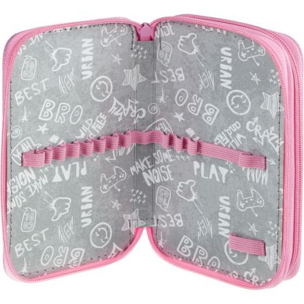 Пенал №1School Фея 2 отд., ткань, 190х110 мм, ПКТ 11-20