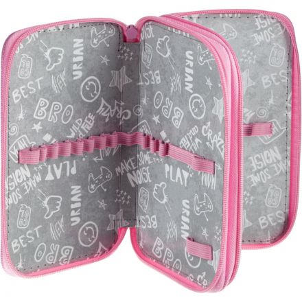 Пенал №1School Фея 2 отд., ткань, 190х110 мм, ПКТ 11-20