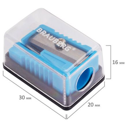 Точилка BRAUBERG "Assistant Mini", с контейнером, пластиковая, корпус ассорти, 228458 Точилка BRAUBERG "Assistant Mini", с контейнером, пластиковая, корпус ассорти, 228458