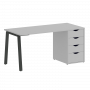 Home Office Стол письменный VR.SP-3-158.4.A Серый/Антрацит металл 1580*720*750