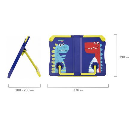 Подставка для книг и учебников BRAUBERG KIDS "Dinosaurs", регулируемый угол наклона, ABS-пластик, 238060 Подставка для книг и учебников BRAUBERG KIDS "Dinosaurs", регулируемый угол наклона, ABS-пластик, 238060