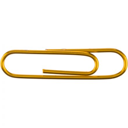 Скрепки Глобус С28-100З металлич.с полимерн.покр,28мм, золотистые, 100шт/уп