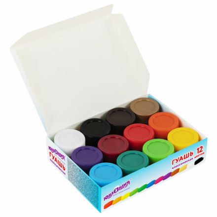 Гуашь ЮНЛАНДИЯ "ЮНЫЙ ВОЛШЕБНИК", 12 цветов по 20 мл, высшее качество, 191333 Гуашь ЮНЛАНДИЯ "ЮНЫЙ ВОЛШЕБНИК", 12 цветов по 20 мл, высшее качество, 191333