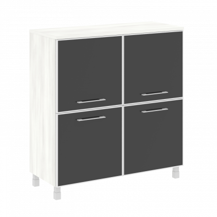 Yalta Шкаф квадратный LT.SD-1.2 R black Снежная патина/Стекло black 1098*452*1168