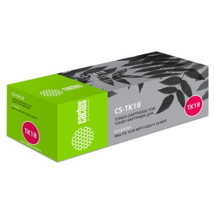 Тонер-картридж CACTUS (CS-TK18) для KYOCERA FS-1020/1018/1118, ресурс 7200 стр. Тонер-картридж CACTUS (CS-TK18) для KYOCERA FS-1020/1018/1118, ресурс 7200 стр.