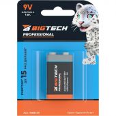Батарейка BigTech Professional 6LR61/Крона 9V/1604A алкалин. бл/1шт Батарейка BigTech Professional 6LR61/Крона 9V/1604A алкалин. бл/1шт