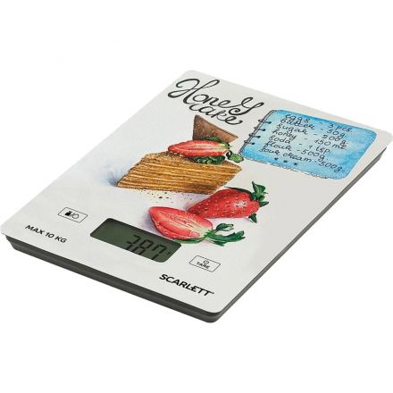 Весы кухонные Scarlett SC-KS57P76, Медовик с клубникой Весы кухонные Scarlett SC-KS57P76, Медовик с клубникой