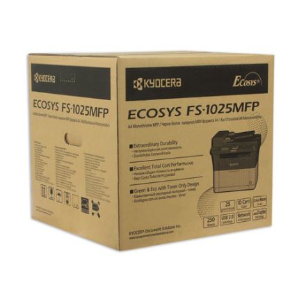 МФУ лазерное KYOCERA FS-1025MFP "3 в 1", А4, 25 стр./мин., 20000 стр./мес., ДУПЛЕКС, АПД, сетевая карта, 1102M63RU2 МФУ лазерное KYOCERA FS-1025MFP "3 в 1", А4, 25 стр./мин., 20000 стр./мес., ДУПЛЕКС, АПД, сетевая карта, 1102M63RU2