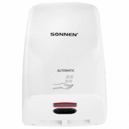 Сушилка ВЫСОКОСКОРОСТНАЯ для рук SONNEN HD-FL-2009, 1200 Вт, пластиковый корпус, белая, 607959