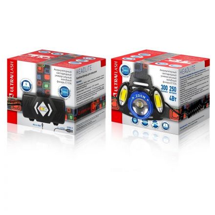 Фонарь налобный Ultraflash E1334 (акк.3,7В,3LED,4В Фонарь налобный Ultraflash E1334 (акк.3,7В,3LED,4В