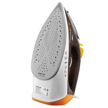 Утюг BRAYER BR4003, 2400 Вт, керамическое покрытие, самоочистка, антикапля, антинакипь, автоотключение, коричневый Утюг BRAYER BR4003, 2400 Вт, керамическое покрытие, самоочистка, антикапля, антинакипь, автоотключение, коричневый