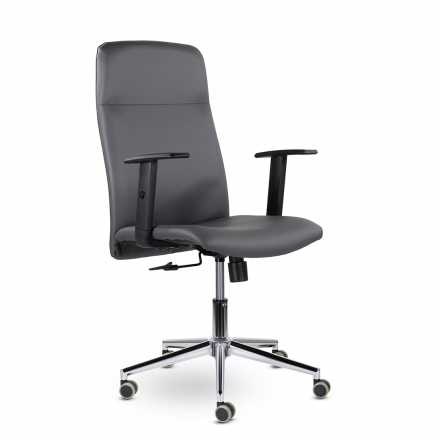 Кресло М-903 Софт хром Ср S-0422 (темно-серый)