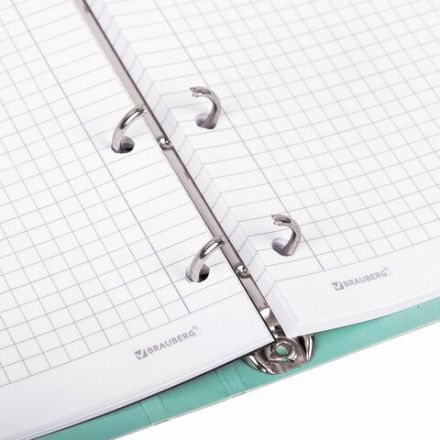 Тетрадь на кольцах А5 160х212 мм, 120 листов, картон, выборочный лак, клетка, BRAUBERG, "Notebook", 404732 Тетрадь на кольцах А5 160х212 мм, 120 листов, картон, выборочный лак, клетка, BRAUBERG, "Notebook", 404732