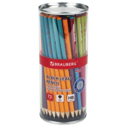 Карандаш чернографитный BRAUBERG "MIX", 1 шт., HB, корпус ассорти, 181761 Карандаш чернографитный BRAUBERG "MIX", 1 шт., HB, корпус ассорти, 181761